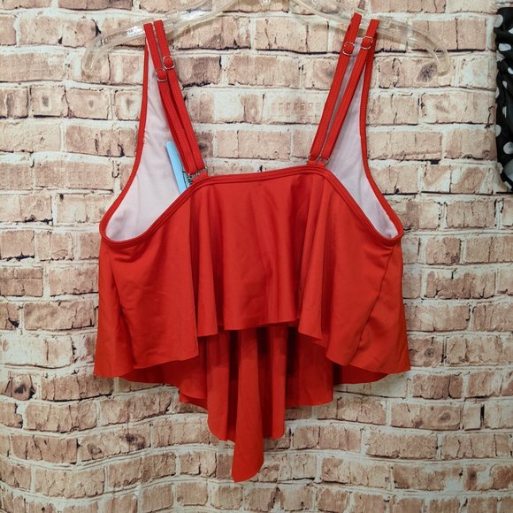 Stylish Women's Red and Black Polka Dot Bikini Set - Picture 6 of 15